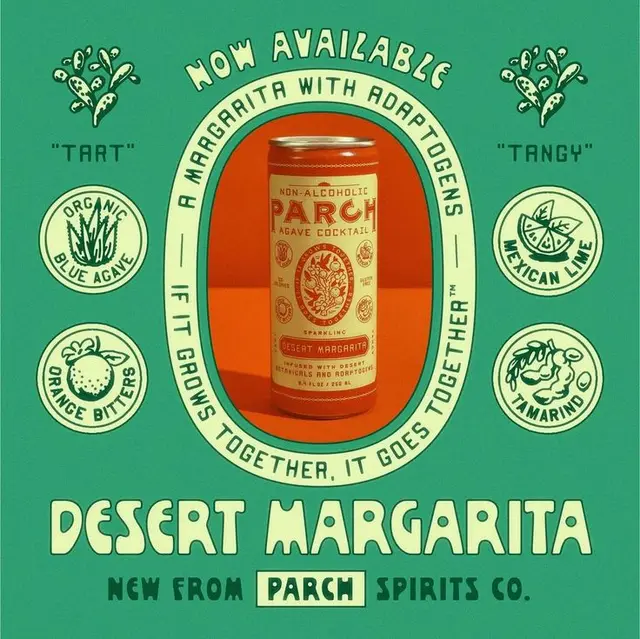 Desert Margarita — PARCH non-alcoholic agave cocktail poster