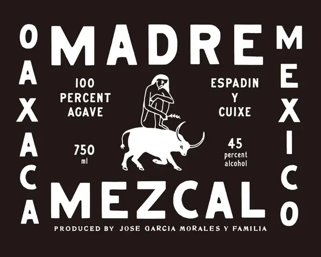 MADREM MEZCAL label — Oaxacan mezcal (100% agave, Espadín y Cuixe)