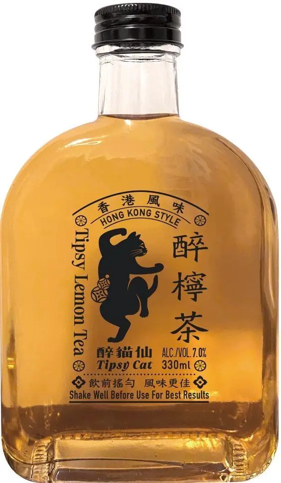 Tipsy Cat Tipsy Lemon Tea — 330mL Hong Kong‑Style Alcoholic Tea Bottle