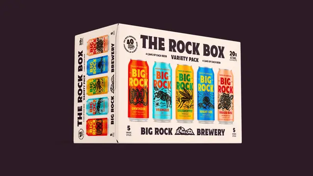 Big Rock — "The Rock Box" variety pack packaging