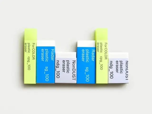 Seed Eraser Collection — Present & Correct flat‑lay stationery set