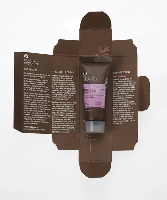 Pangea Organics glueless carton — Monadnock ENVI 18pt uncoated paperboard