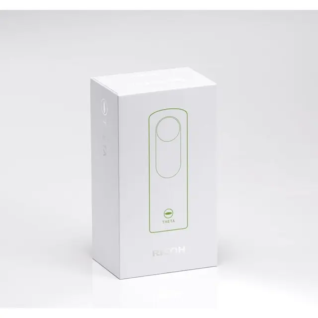 Ricoh Theta 360° Camera — Close-up Product Shot (Dieline)