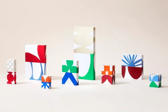 AndSons packaging — geometric color-block identity by Base Design