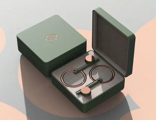 YoonJy Combination Earbud Earrings — gold hoop wearable earbuds