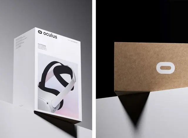 Oculus identity and packaging by Moniker — white sleeves with kraft boxes