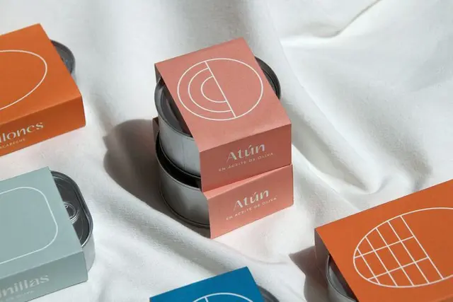 Everyday Canned Seafood Packaging — Barceló Estudio pastel sleeve system