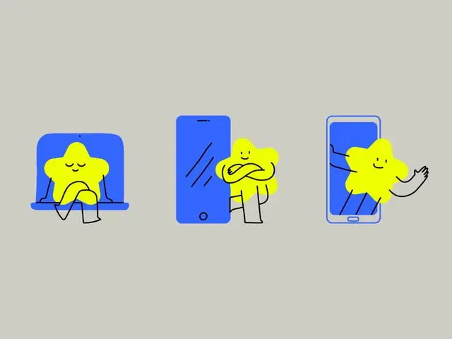 Stych Online — Yellow Star Mascot Mobile Illustrations