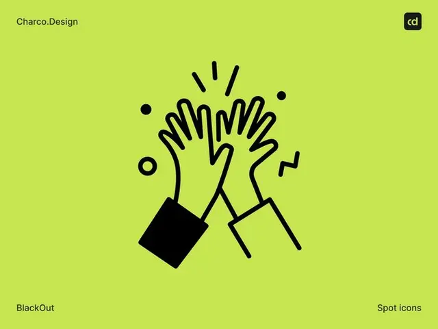 BlackOut — Spot icon “High Five” (Charco.Design)