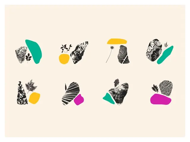Stronghold nonprofit brand system — eight textured botanical mark explorations