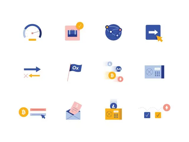 Crypto Icons — 12-piece flat crypto UI icon set
