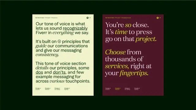 Fiverr logo redesign by Koto — before-and-after wordmark and badge