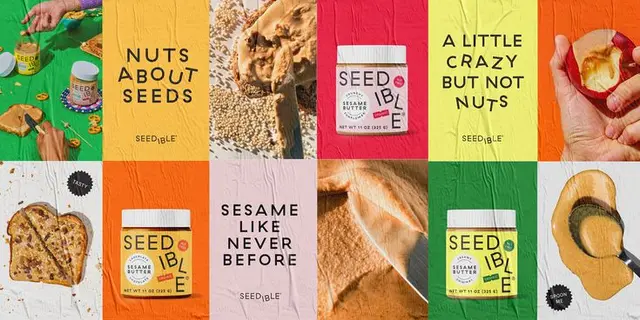 Seedible sesame butter label designs — DIELINE feature