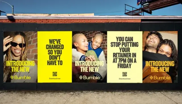 Bumble hard-launches bold new brand identity with OOH poster campaign