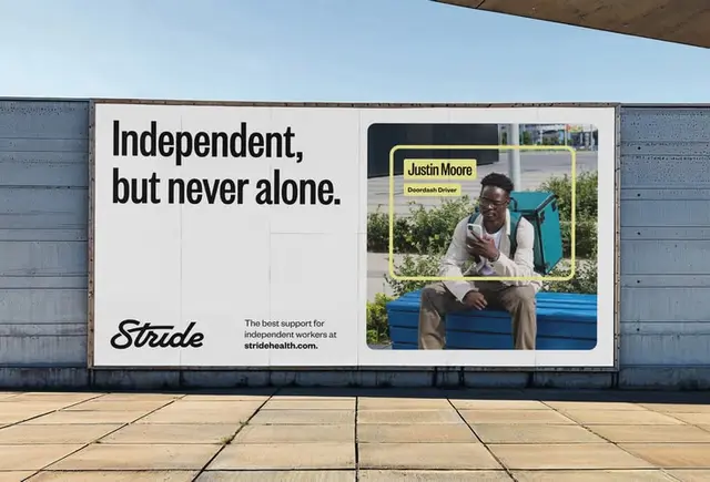 Redscout wordmark on black — Stride rebrand case study