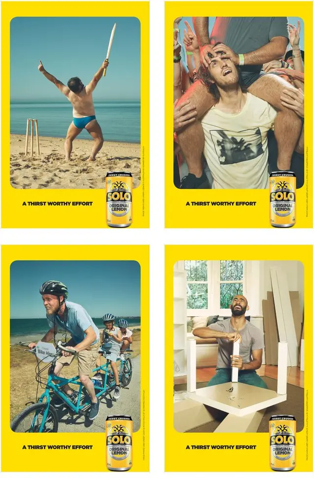 Matthew Stoddart — A Thirst Worthy Effort (Solo) — Man Celebrates with Cricket Bat on Seaf