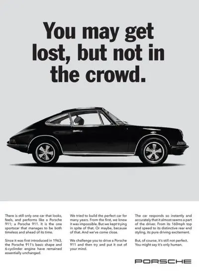 White vintage Porsche 911 side profile on mint background (Rogue Coast)