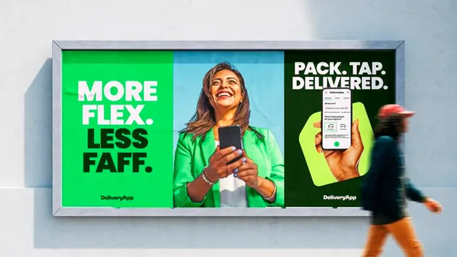 DeliveryApp billboard campaign — MORE FLEX. LESS FAFF. | Creative Spark
