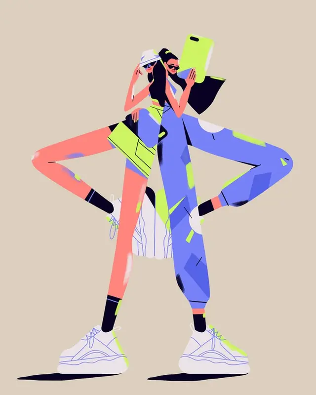 Dual Streetwear Figures — Illustration by Sören Selleslagh