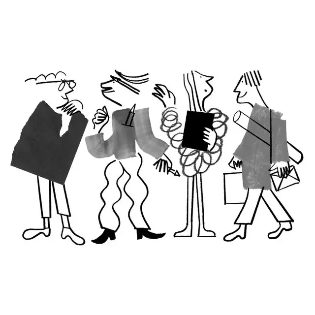 Alec Doherty x Saltus — Monochrome gestural character lineup