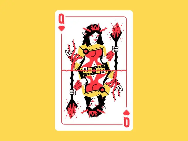 Queen of Hearts — stylized playing-card illustration