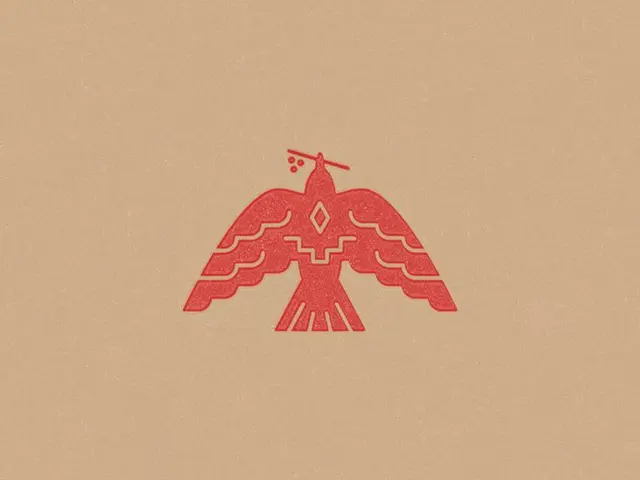 Paloma — Geometric Red Bird Emblem