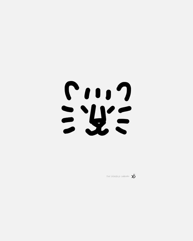 Simple tiger doodle — TheDoodleLibrary.com