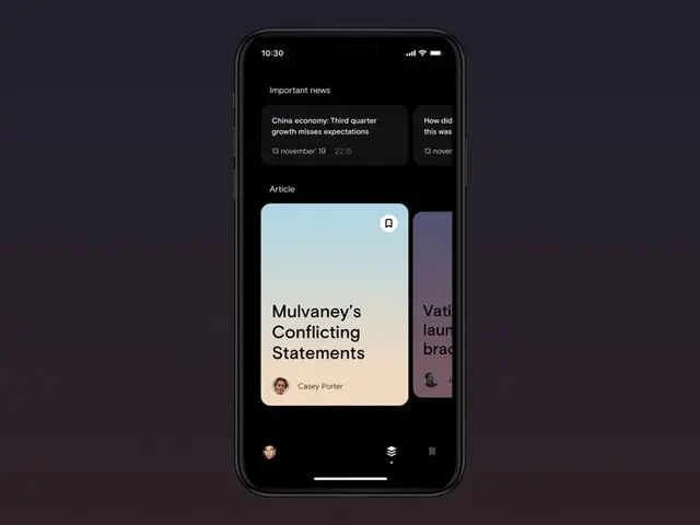 For iOS engineers — dark-mode news app UI with gradient article cards
