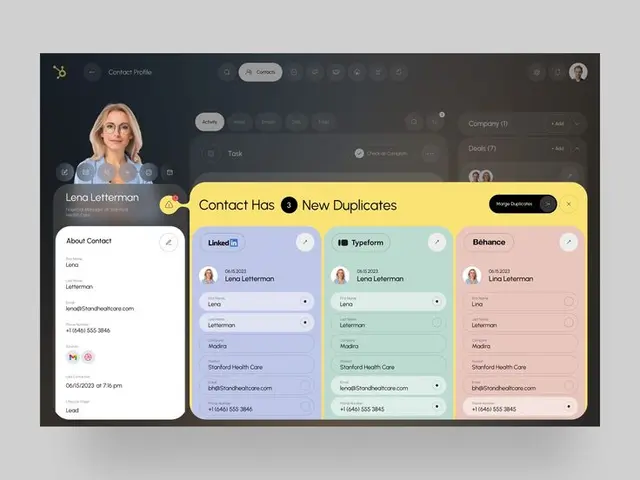 HubSpot CRM — Duplicate Leads Management (Dribbble)