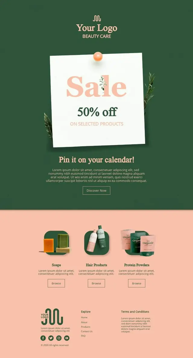 Beefree hero banner — HTML email builder demo (Earth Day template)
