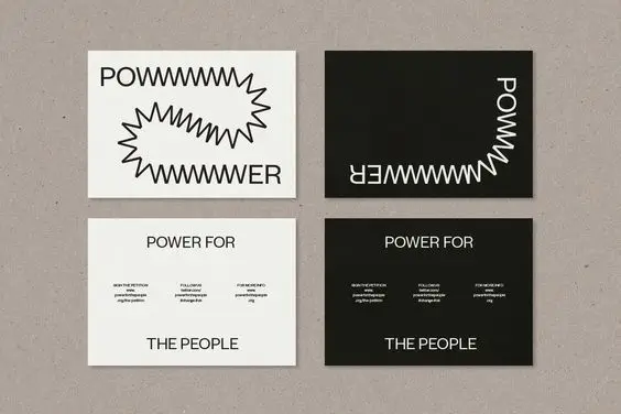 Minimal Black-and-White Business Card Set with Zigzag Wordmark