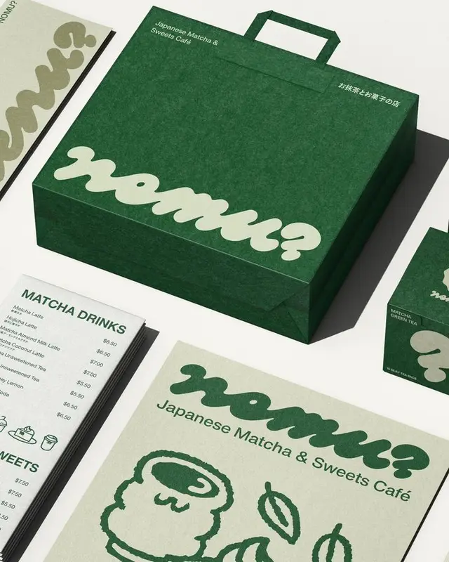 Nomu? — Japanese Matcha & Sweets Café packaging and menu system