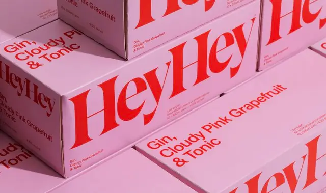 Hey — Pink Grapefruit Gin & Tonic boxed packaging (stacked)