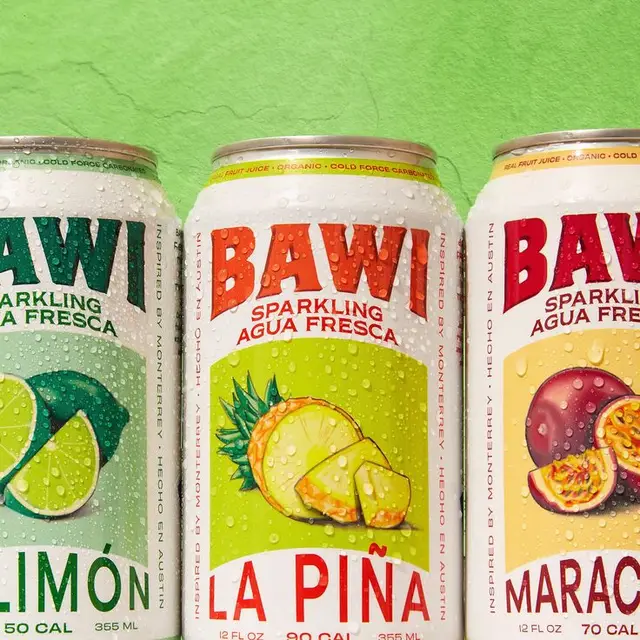 BAWI Sparkling Agua Fresca cans — La Piña, Limón, Maracuyá