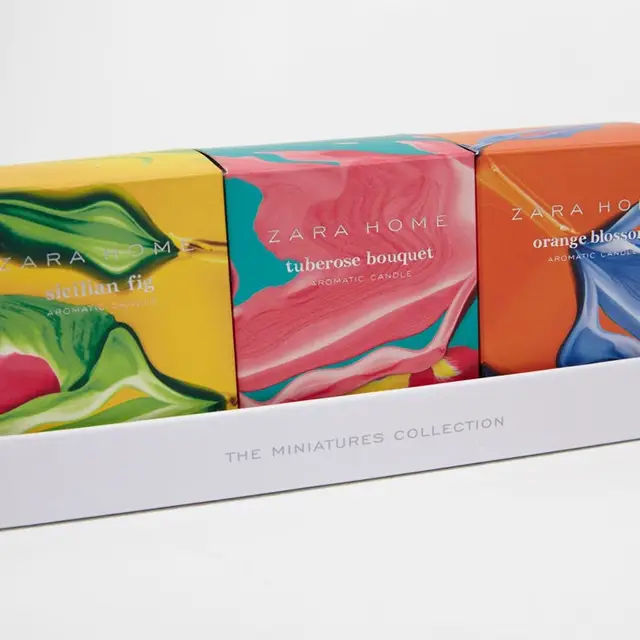 ZARA HOME The Miniatures Collection — marbled aromatic candle gift set