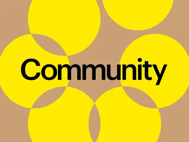 Community poster with overlapping yellow circles