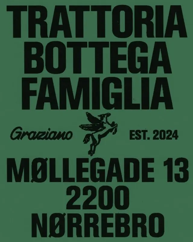 TRATTORIA BOTTEGA FAMIGLIA — Graziano — Møllegade 13, 2200 Nørrebro