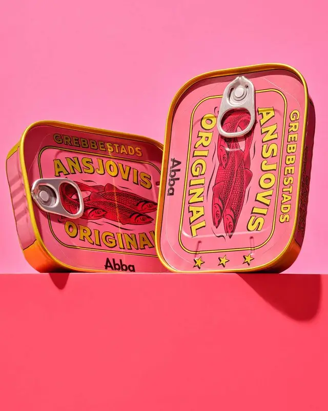 Grebbestads Ansjovis Original pink tins (Abba)