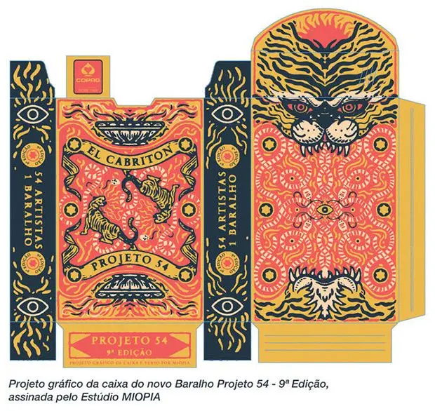 Projeto 54 playing card box design — "El Cabriton" (9ª Edição) by Estúdio MIOPIA