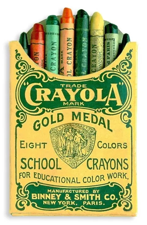 Vintage Crayola 'Gold Medal' School Crayons Box — Binney & Smith