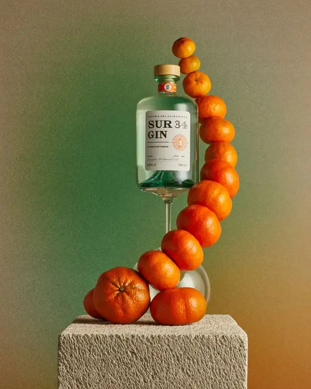 SUR 34 Gin still life with stacked clementines