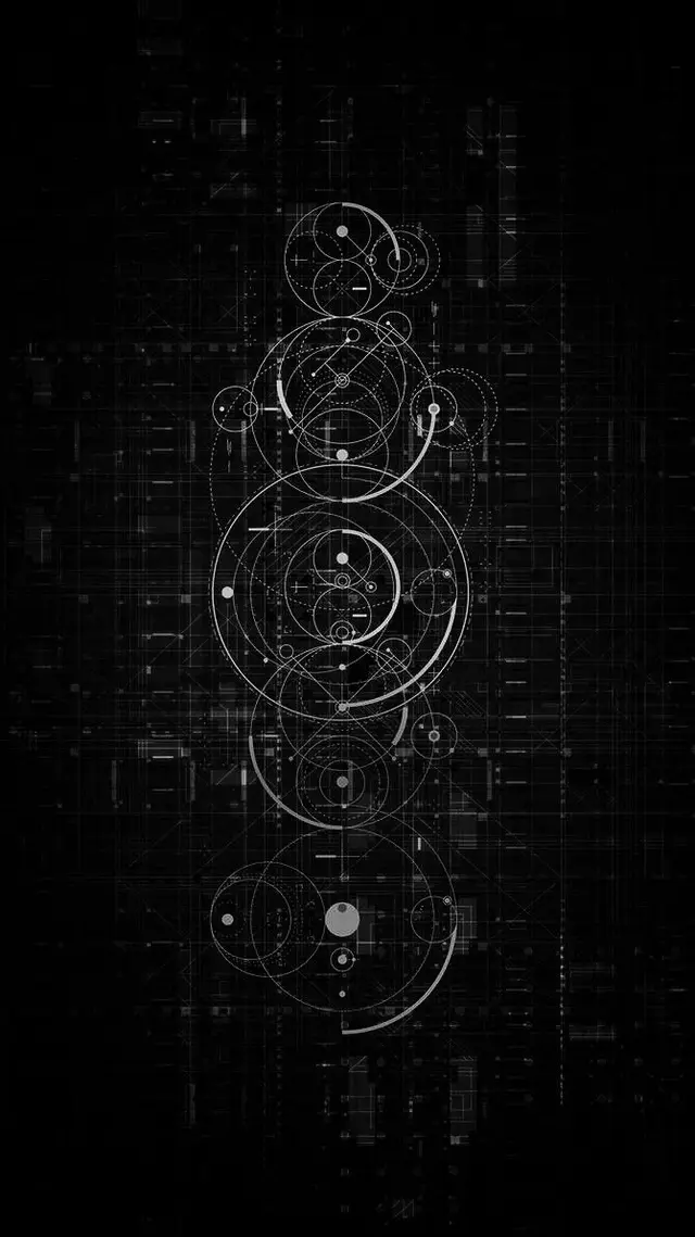 Vertical Monochrome Concentric HUD / Blueprint