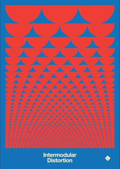 Intermodular Distortion — Red Semicircle Grid Poster