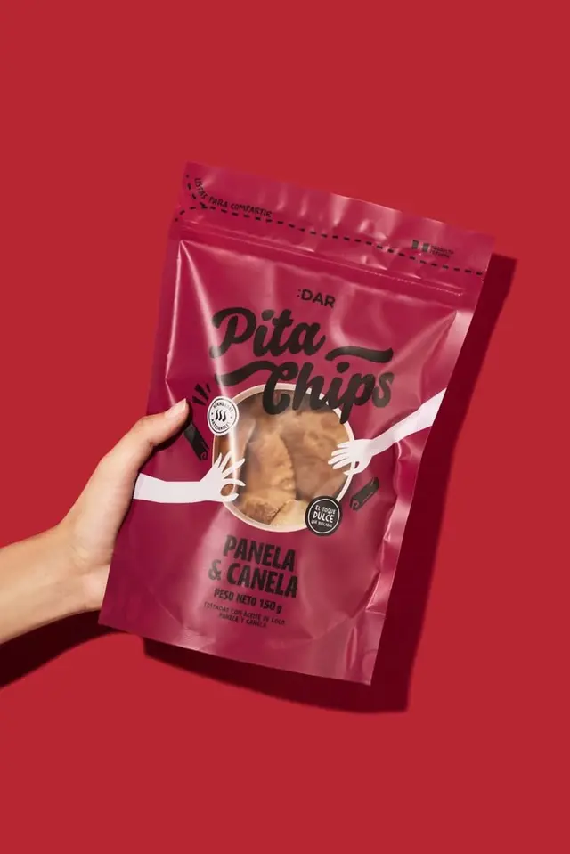 Pita Chips — Panela & Canela resealable pouch (magenta)