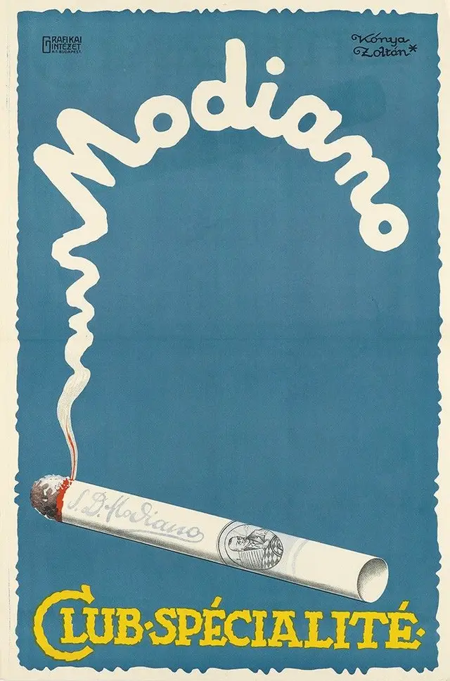 Modiano vintage cigarette poster — "Club‑Spécialité"