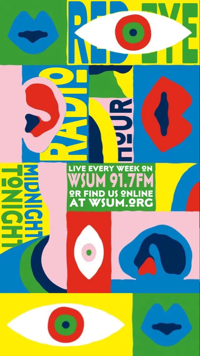 WSUM "Red Eye" collage poster — WSUM 91.7FM