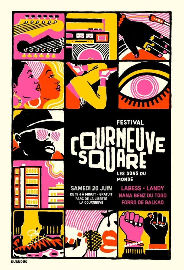 Courneuve Square — Festival poster (Les Sons du Monde)